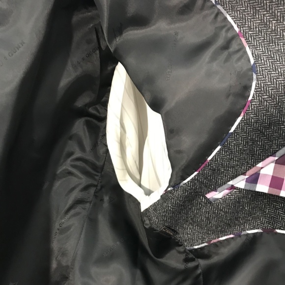 Rodd & Gunn Men's XL Grey Herringbone Sports Coat Blazer Italian Woven Wool - Picture 11 of 16